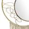 Gold Metal Contemporary Hanging Wall Mirrors Set
